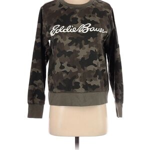 Eddie Bauer Women's Green Camo crew